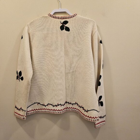 Women's Talbots Holly Cardigan Sweater Lambs‎ Wool Size XL - Picture 2 of 5